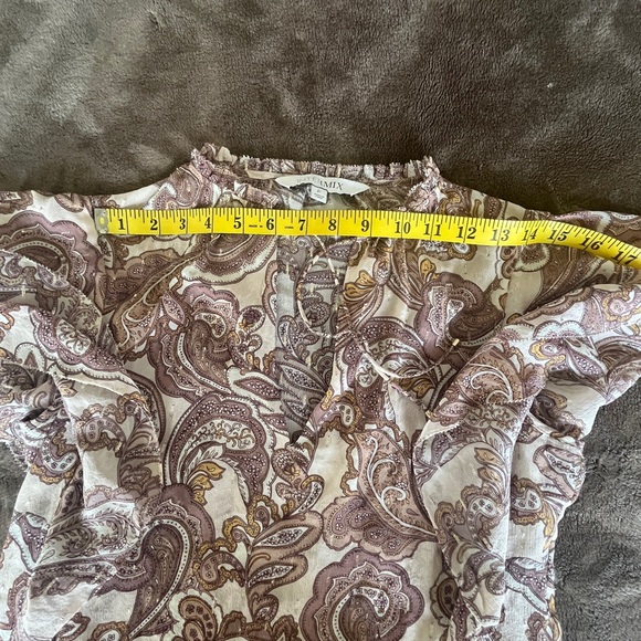 Intermix Carolina Paisley Silk Chiffon Top size S - Picture 15 of 16